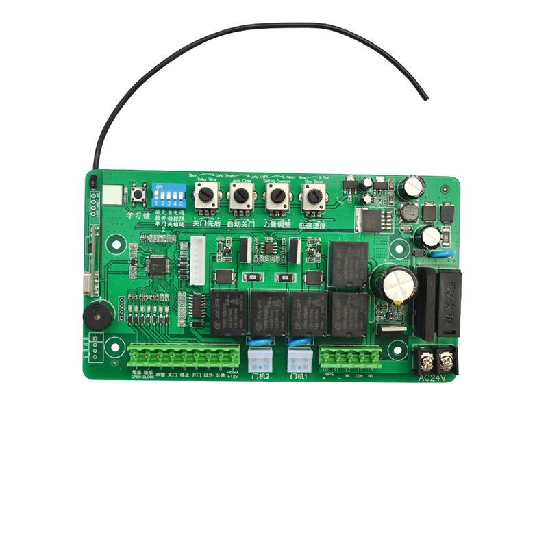 Are there any additional accessories or peripherals that can be connected to a gate motor control board?