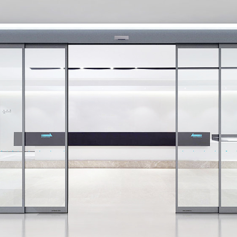 What options are available for customizing the appearance of automatic doors?